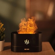 Nawilżacz Powietrza Dyfuzor Zapachowy Aromaterapia LED Efekt Ognia Kominek 