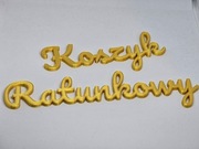 Napis Koszyk Ratunkowy Złoty DUZY