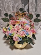 Dzień Babci, Dziadka , Walentynki,  kwiaty mydlane  