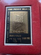 Złoty znaczek The Penny Black Bhutan 1996 – 22 karat