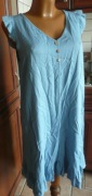 sukienka Made in Italy 36/38/40  niebieskawa wiskoza oversize