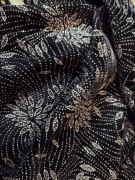 Materiał Do Szycia 115x125cm Czarny Błysk Tkanina