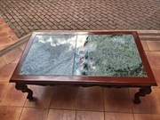 Stolik kawowy , ława  z żywicy , drewna , kamienia.