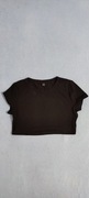 Czarny crop top [L]