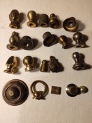 Mosiężne , ozdobne szpice do starych lamp, 20 szt