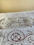 Kryształowy Talerz z uchwytami - Vintage PRL