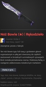 CS:GO CSGO CS2 skin  kosa nóż Bowie Rękodzieło