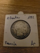 10 franków 1932 ag srebro