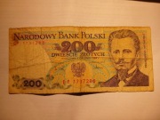 Banknot 200 zł 1988 rok - Seria EF