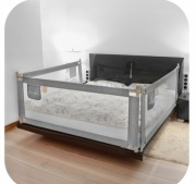 Barierka ochronna do łóżka komplet 3szt dla dzieci WYSOKA SZARA