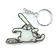 Brelok kot Simon głodny z kijem Simon's cat breloczek 