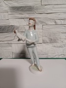 Dziewczyna z lalką figurka porcelana Hollohaza 