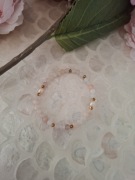 Bransoletka handmade z naturalnych kamieni słonecznych perły hematytu 