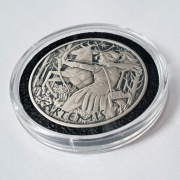 Srebrna Moneta Gods of Olympus Artemis 2023 Antiqued 1 uncja limit 1.5 Zeus