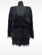 Escada wieczorowy sweter żakiet z cekinami i zdobieniami oryginalny