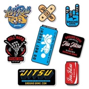 Zestaw 8 naklejek w klimacie BJJ | Naklejki Brazylijskie Jiu Jitsu