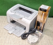 Drukarka laserowa HP P1005 -  nowy toner, nowe kable, tylko 1 265 str