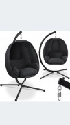 Fotel wiszący wolnostojący antracyt 70 cm 150 kg KESSER