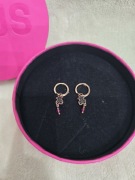 Tous piękne kolczyki Rose gold z misiem 