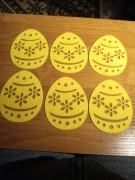 Podstawki filcowe pod kubek Pisanka żółta 