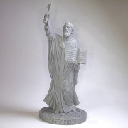 ŚWIĘTY PIOTR figurka w kolorze jasno-szarym (PLA) - DRUK3D