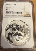 Marvel 1 oz srebro NGC MS 70 2020 1$ Venom uncja