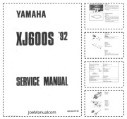 Yamaha XJ600S Motorcycle Service Manual Instrukcja serwisowa naprawcza