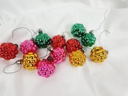 12 bombek szklanych z czasów PRLu Vintage szyszki ozdoba świąteczna 