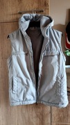 Szary bezrękawnik kamizelka dwustronna z kapturem rozm. M L