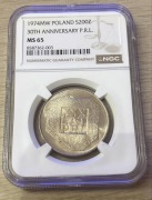 200 złotych Polska NGC MS 65 1974 XXX lat PRL Mapka wysoka nota