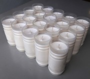 Wkłady do zniczy parafi-nalewane-(grube) fi62x140-20szt/1kpl. 