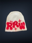 Czapka zimowa beanie biała RAW streetwear fuzzy unisex