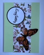 Kartka urodzinowa handmade A6 – motyl 3D „Happy Birthday”