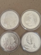 4 srebrne monety