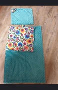 Komplet poduszka kocyk wózek minky 75 x 100
