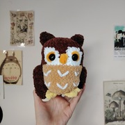 Sowa na szydełku pluszak zabawka
