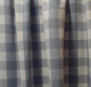 Laura Ashley Kids piękna krata biała niebieska bawełna zasłona