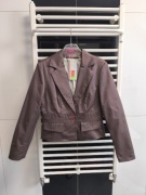 Czekoladowa marynarka damska BB, rozmiar L 40