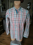 Tommy Hilfiger koszula męska w kratę M slim biała niebieska casual