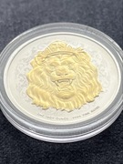 Truth - Roaring Lion 2024,SREBRO 9999 1 oz, ZŁOCENIE 24k