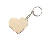 BRELOK DREWNIANE SERCE 6cm BRELOCZEK breloki do kluczy ze sklejki 10 SZTUK