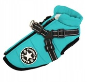 Zimowa Kurtka dla Psa Ubranie na Zimę Wodoodporne Rozmiar S Niebieski