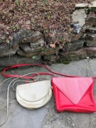 2 x Torebka vintage 80s retro prl etno boho skorzana  90s listonoszka