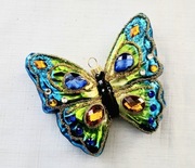 Bombki choinkowe 1szt. Duży piekny szklany motyl  szklane ozdoby 