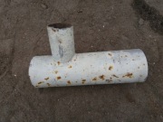 Trójnik rozdzielacz rury Rura stalowa fi 76mm 7,6cm element T 1 szt