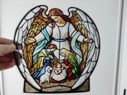 Nowy witraż witrażyk dekoracja okienna  Święta Bożego Narodzenia 