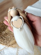 Aniołek anioł zawieszka z wełny na podziękowanie 