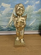 Złota figurka aniołka – świecznik / dekoracja – vintage