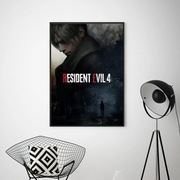 Plakat Resident Evil 2 RE2 Leon Claire Gra PS4 PS5 Xbox Prezent 50x70