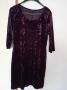 Welurowa sukienka mini - NOWA